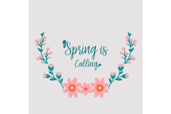Cute Spring Calling Greeting Card Design: A Fresh and Inviting Approach