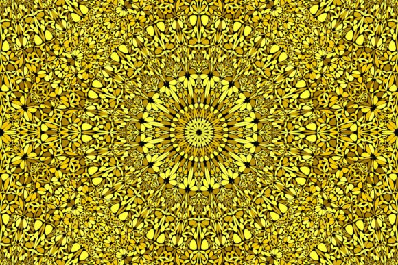 Discover the Beauty of Golden Floral Mandala Pattern Art