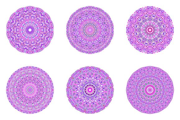 Discover the Beauty of Purple Geometrical Floral Mandala Set
