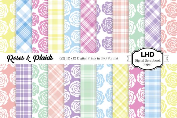 Discover the Versatile Roses Plaids Digital Paper Pack