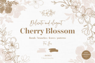 Elevate Your Designs with the Cherry Blossom Graphic Set