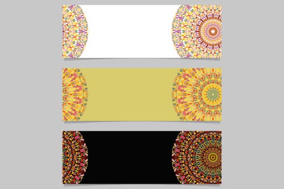 Enhance Your Designs with 3 Floral Mandala Banners