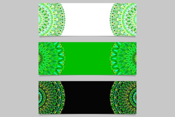 Enhancing Visual Appeal with Green Floral Mandala Banner Backgrounds
