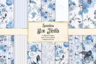 Evaluating Blue Floral Digital Paper for Creative Projects and Print Design