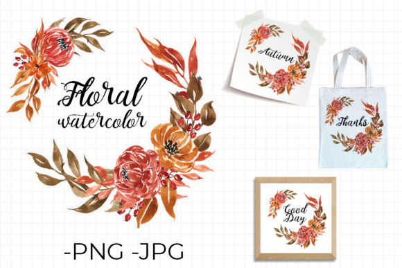Evaluating Floral Wreath Autumn Falls Watercolor 4 for Professional and Personal Design Projects