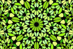 Evaluating Green Abstract Floral Mosaic Backgrounds for Professional Design Projects