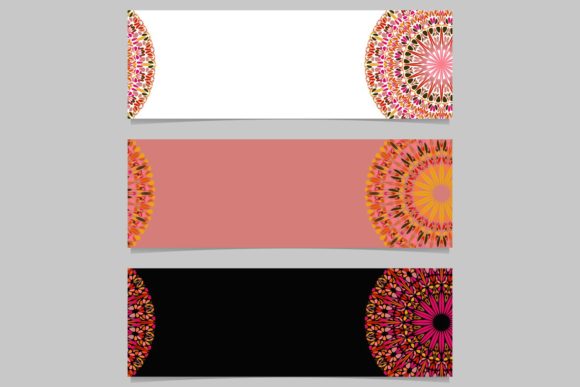 Explore the Beauty of Three Floral Mandala Banners