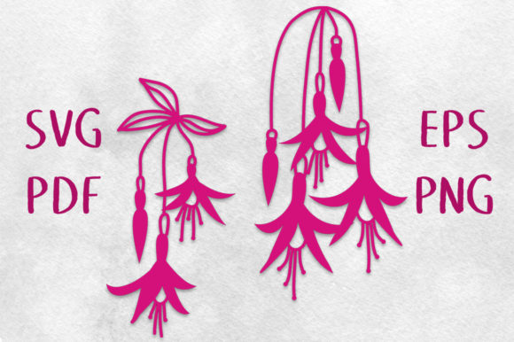 Fuchsia Sprigs SVG Cut File for Creative Projects