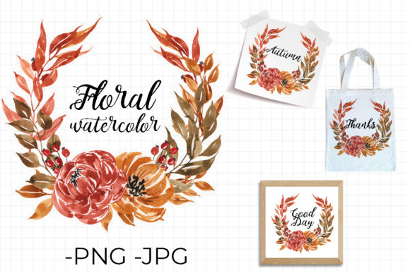 Integrating Floral Wreath Autumn Falls Watercolor 2 Into Professional Creative Workflows