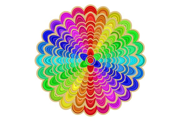 Leveraging Rainbow Floral Mandala Design in Modern Visual Strategy