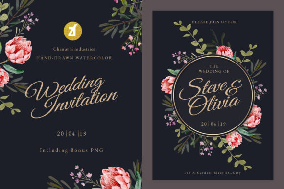 Protea Poppy Wedding Invitation Graphic: A Perfect Blend of Elegance and Artistry