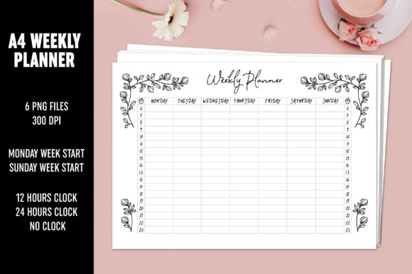 Weekly Planner Floral A4 Minimalistic: A Stylish and Practical Tool for Organizing Your Week